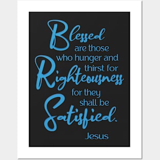 Blessed are, Beatitude, Sermon on the Mount, Jesus Quote Posters and Art